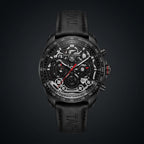 Luxury Black Skeleton Chronograph Watch for Men – Premium Stylish Wristwatch