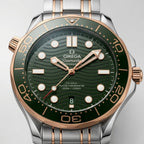 Luxury Green Dial Men's Analog Watch with Stainless Steel Bracelet