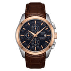 Men's Chronograph Automatic Watch – Brown Leather Strap