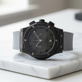 Luxury Black Analog Chronograph Watch for Men | Stylish Premium Wrist Watch