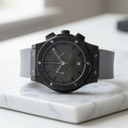 Luxury Black Analog Chronograph Watch for Men | Stylish Premium Wrist Watch