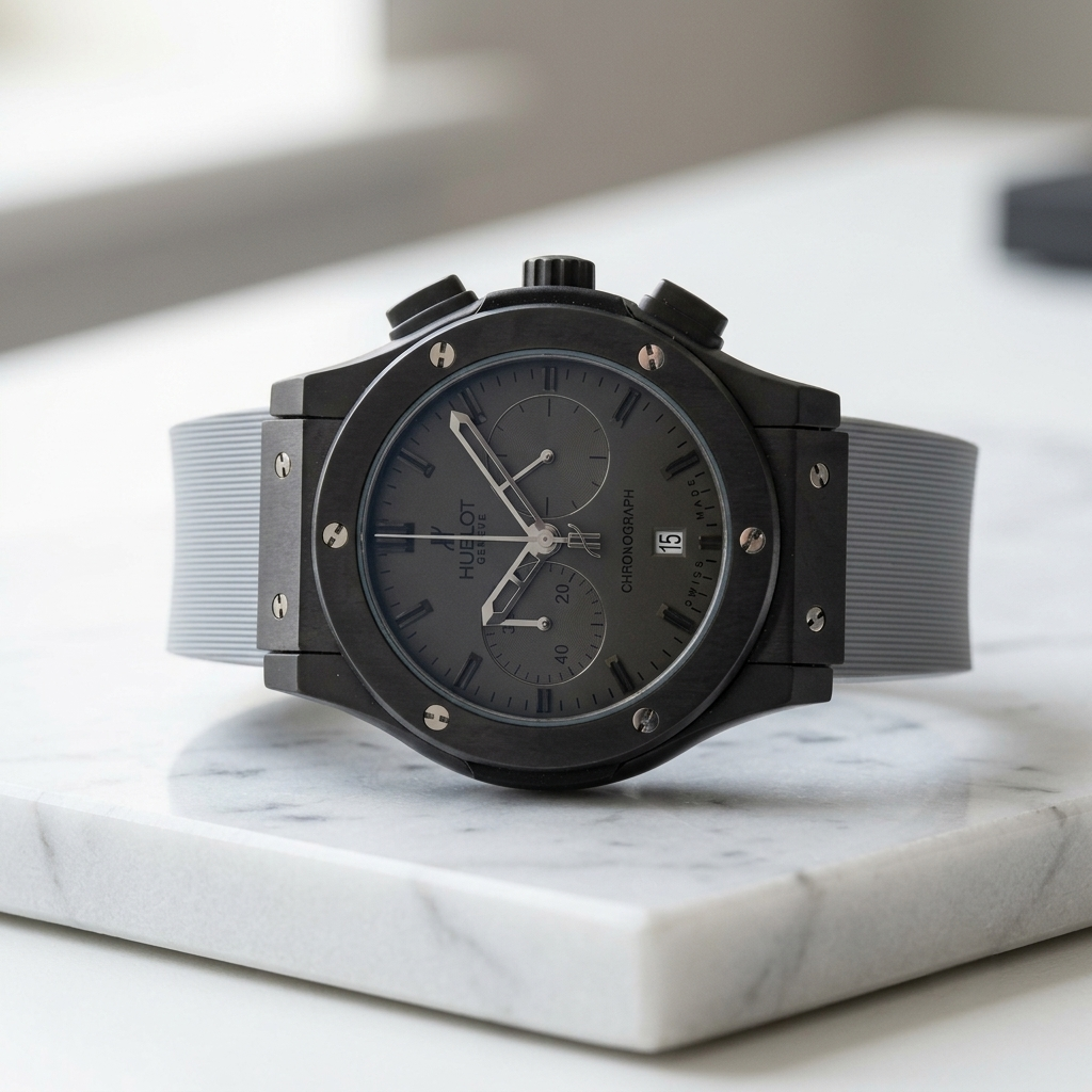 Luxury Black Analog Chronograph Watch for Men | Stylish Premium Wrist Watch