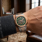 Luxury Green Skeleton Automatic Watch for Men