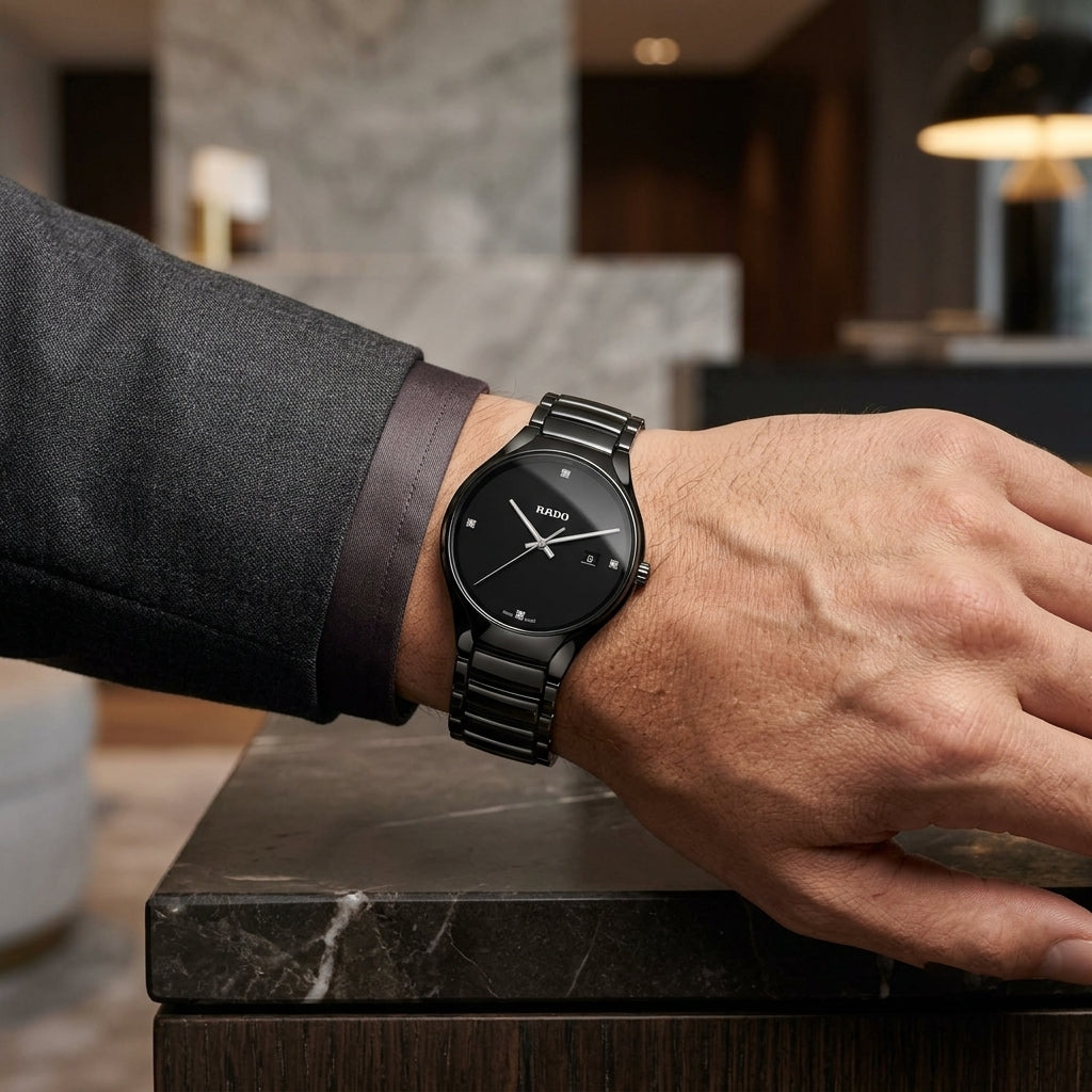 Rado Black Ceramic Analog Watch for Men