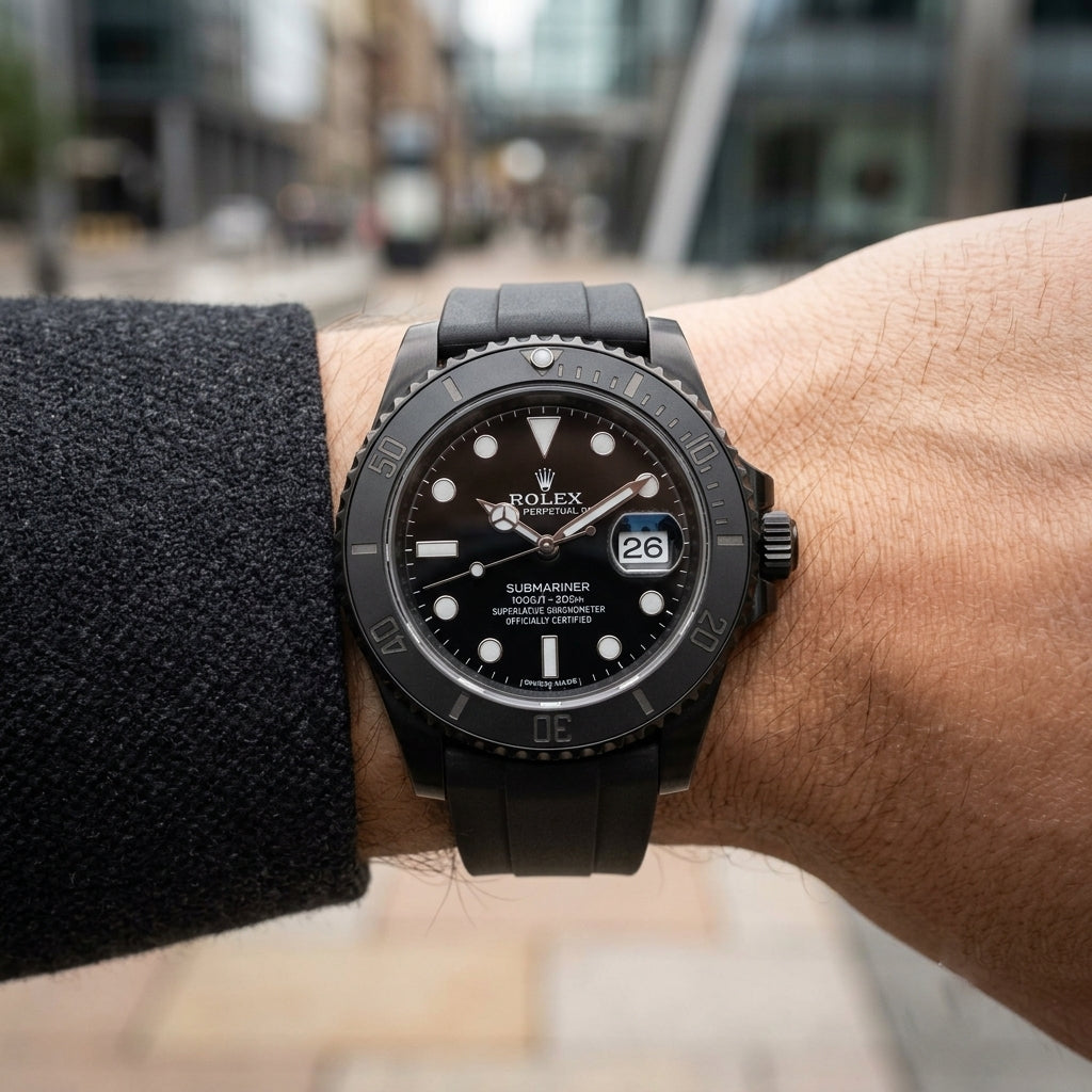 Luxury Black Dive Watch for Men – Classic Sport Wristwatch