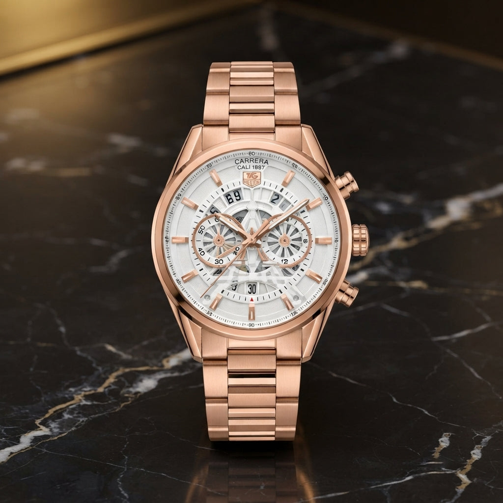 Luxury Rose Gold Chronograph Men’s Watch
