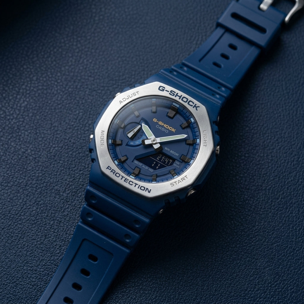 Casio G-Shock Blue Analog Digital Sports Watch