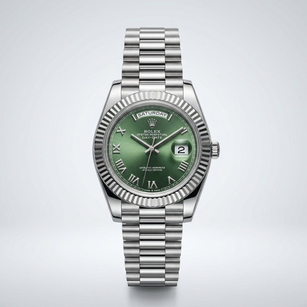 Luxury Green Dial Automatic Style Stainless Steel Watch
