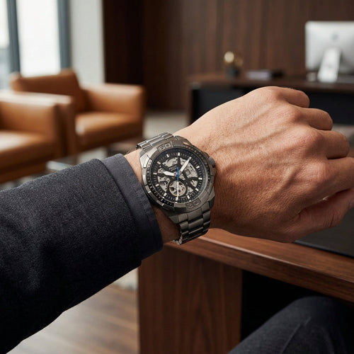 Fossil Men’s Automatic Skeleton Stainless Steel Watch