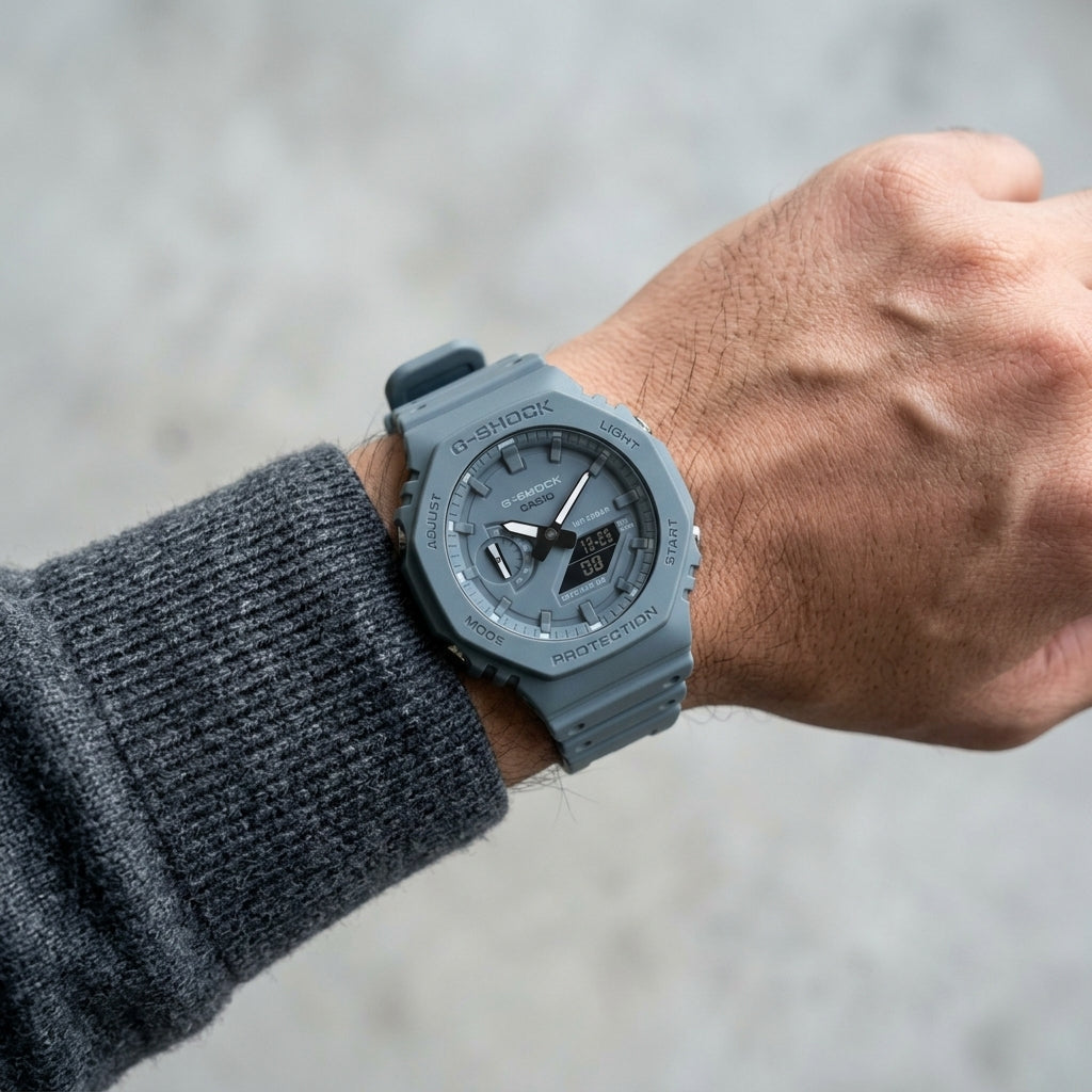 G-SHOCK Style Grey Analog Digital Sports Watch for Men