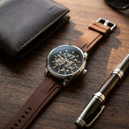 Tommy Hilfiger Men’s Automatic Skeleton Watch – Brown Silicone Strap