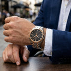 Tissot Two Tone Automatic Chronograph Watch Black Dial