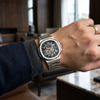 Men's Luxury Automatic Mechanical Skeleton Stainless Steel Watch