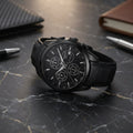 Tissot Black Chronograph Men’s Watch with Leather Strap