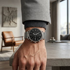 Fossil Black Dial Chronograph Stainless Steel Watch