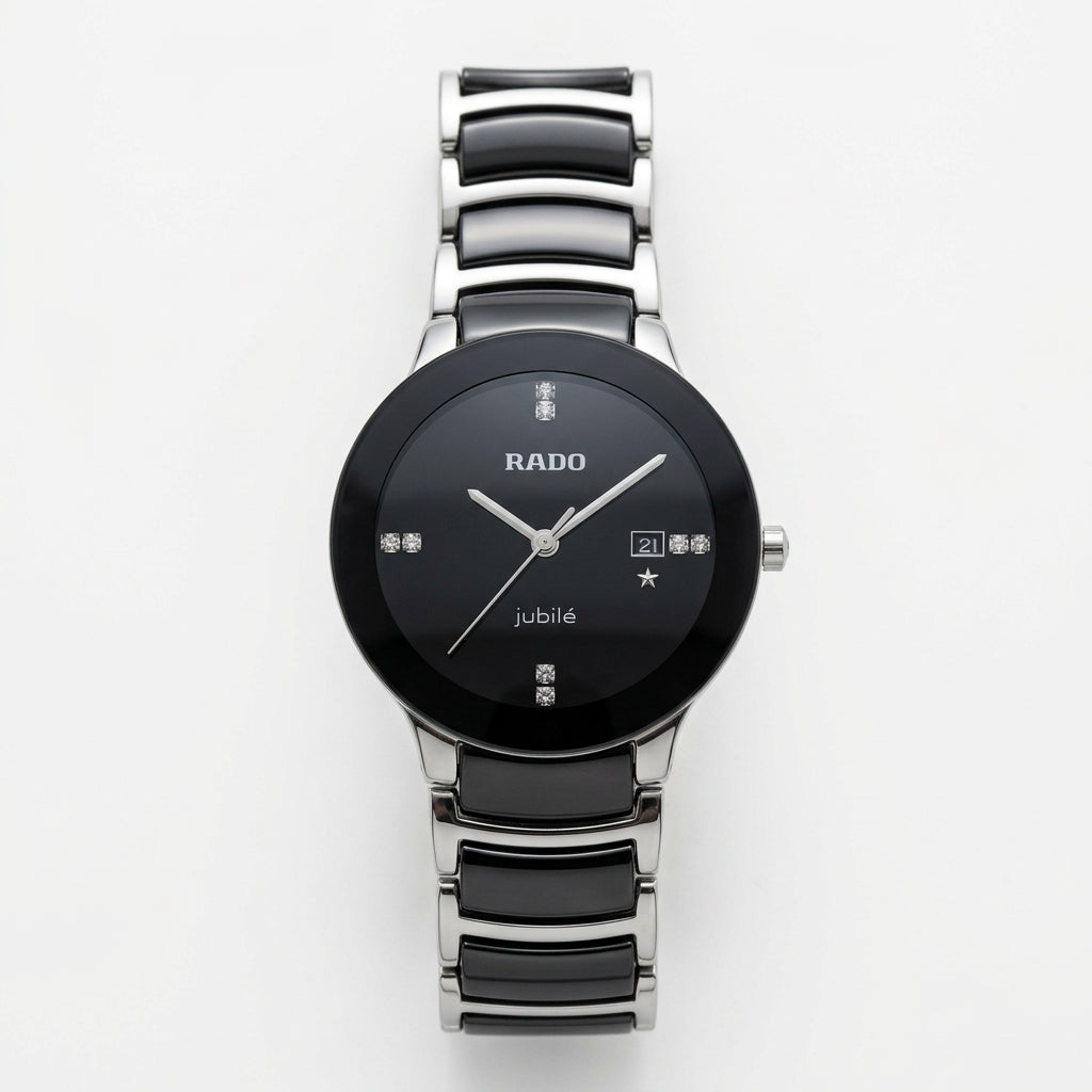 Rado Jubile Black Dial Stainless Steel Bracelet Watch