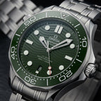Luxury Green Dial Stainless Steel Analog Watch for Men