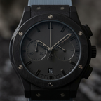 Luxury Black Analog Chronograph Watch for Men | Stylish Premium Wrist Watch