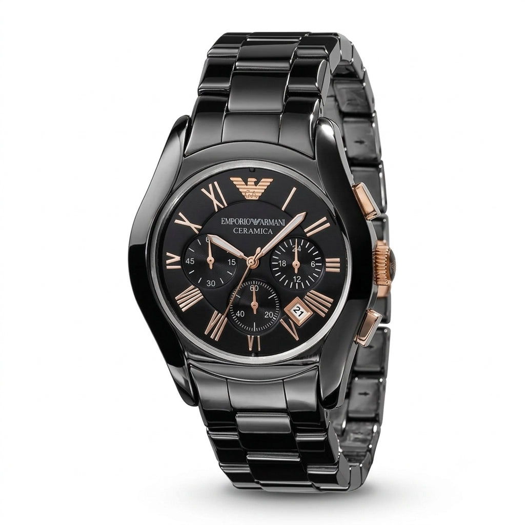 Black Ceramic Chronograph Analog Watch for Men