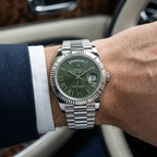 Luxury Green Dial Automatic Style Stainless Steel Watch