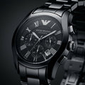 Black Ceramic Chronograph Analog Watch for Men with Date Display