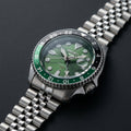 Seiko 5 Sports Green Dial Automatic GMT Stainless Steel Watch