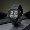 Casio Vintage Digital Black Leather Strap Watch for Men