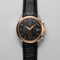 Tissot Men’s Chronograph Watch Black Dial Rose Gold Stainless Steel Case