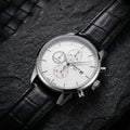 Tissot 1853 Men's Swiss Made Chronograph Watch with Black Leather Strap