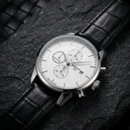 Tissot 1853 Men's Swiss Made Chronograph Watch with Black Leather Strap
