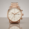 Rose Gold Chronograph Watch for Men – Stainless Steel Bracelet