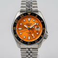 Seiko 5 Sports GMT Orange Dial Stainless Steel Automatic Watch