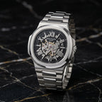 Men's Luxury Automatic Mechanical Skeleton Stainless Steel Watch