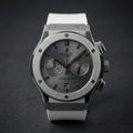 Men's Luxury Chronograph Watch with White Silicone Strap