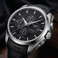 Tissot Men’s Automatic Chronograph Black Dial Leather Strap Watch