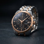 Tissot Two Tone Automatic Chronograph Watch Black Dial