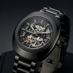 RADO Black Skeleton Automatic Watch with Stainless Steel Bracelet