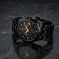 Black Chronograph Watch for Men – Stainless Steel Bracelet