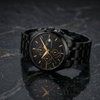 Black Chronograph Watch for Men – Stainless Steel Bracelet