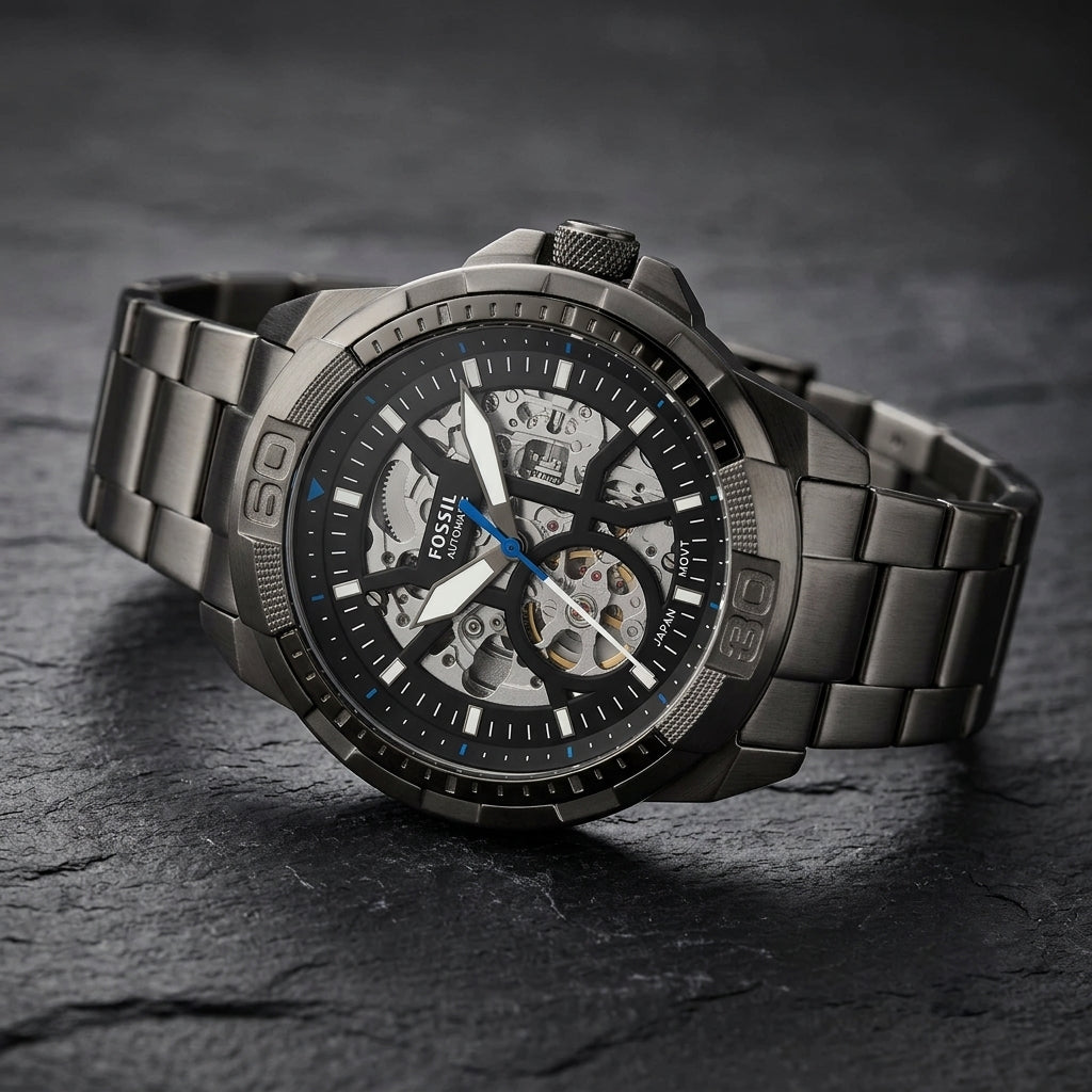 Fossil Men’s Automatic Skeleton Stainless Steel Watch