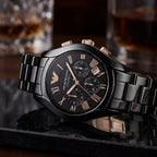 Black Ceramic Chronograph Analog Watch for Men