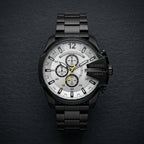 Men's Chronograph Analog Watch with Stainless Steel Strap