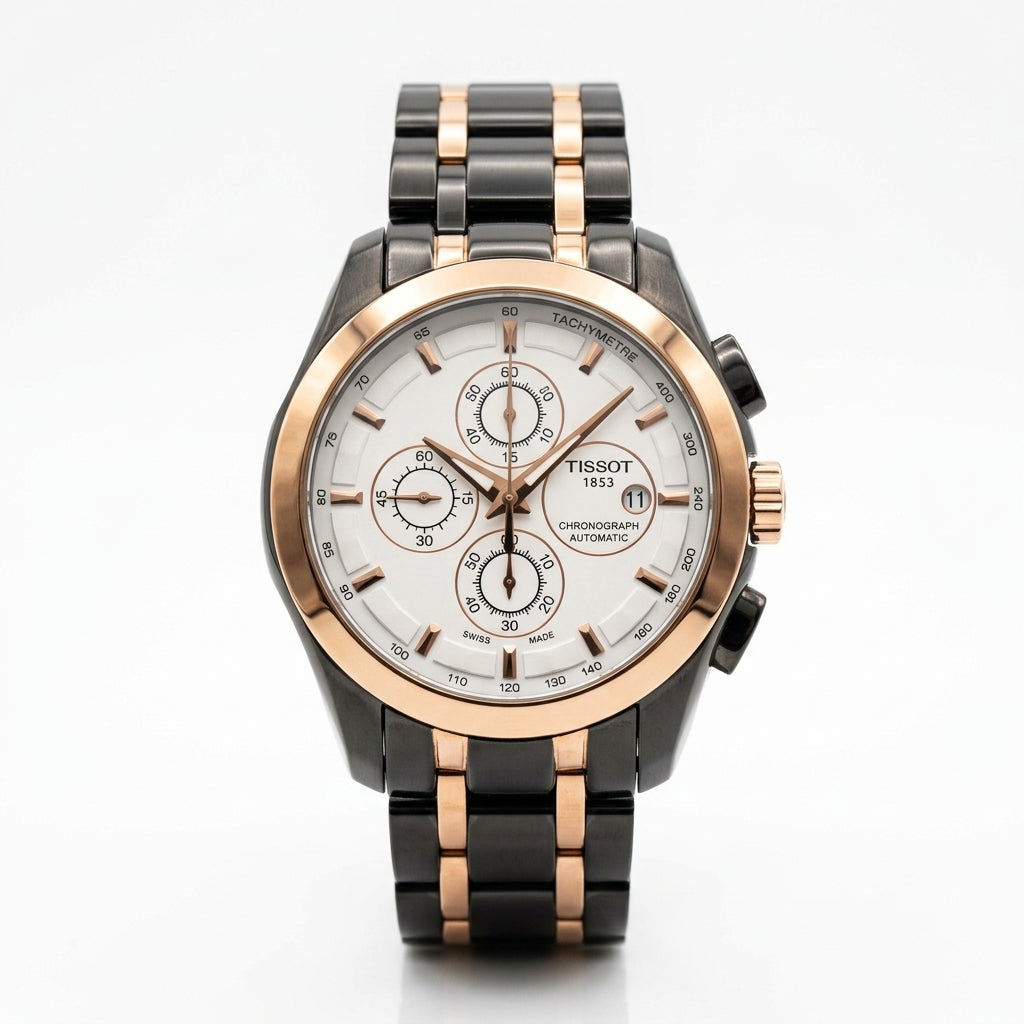 Men’s Black & Rose Gold Chronograph Automatic Watch