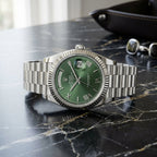 Luxury Green Dial Automatic Style Stainless Steel Watch