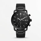 Black Chronograph Stainless Steel Watch for Men