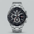 Men's Analog Chronograph Stainless Steel Black Dial Watch