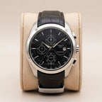 Tissot Chronograph Men's Watch Black Dial Leather Strap
