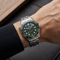 Luxury Green Dial Stainless Steel Analog Watch for Men