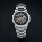 Men's Luxury Automatic Mechanical Skeleton Stainless Steel Watch