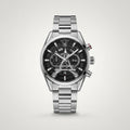 Luxury Men’s Silver Chronograph Stainless Steel Watch